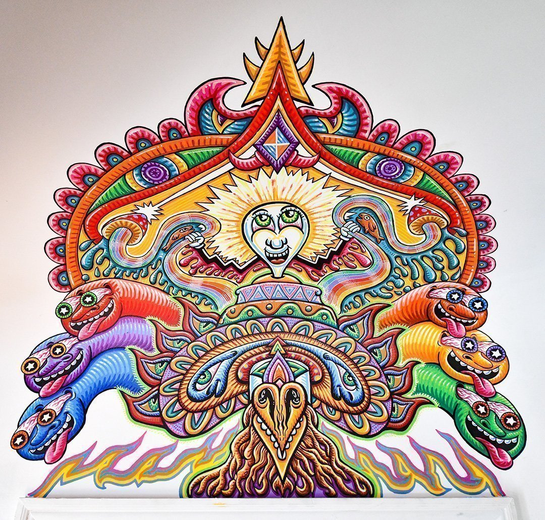 Mushroom Cafe mural by Chris Dyer
